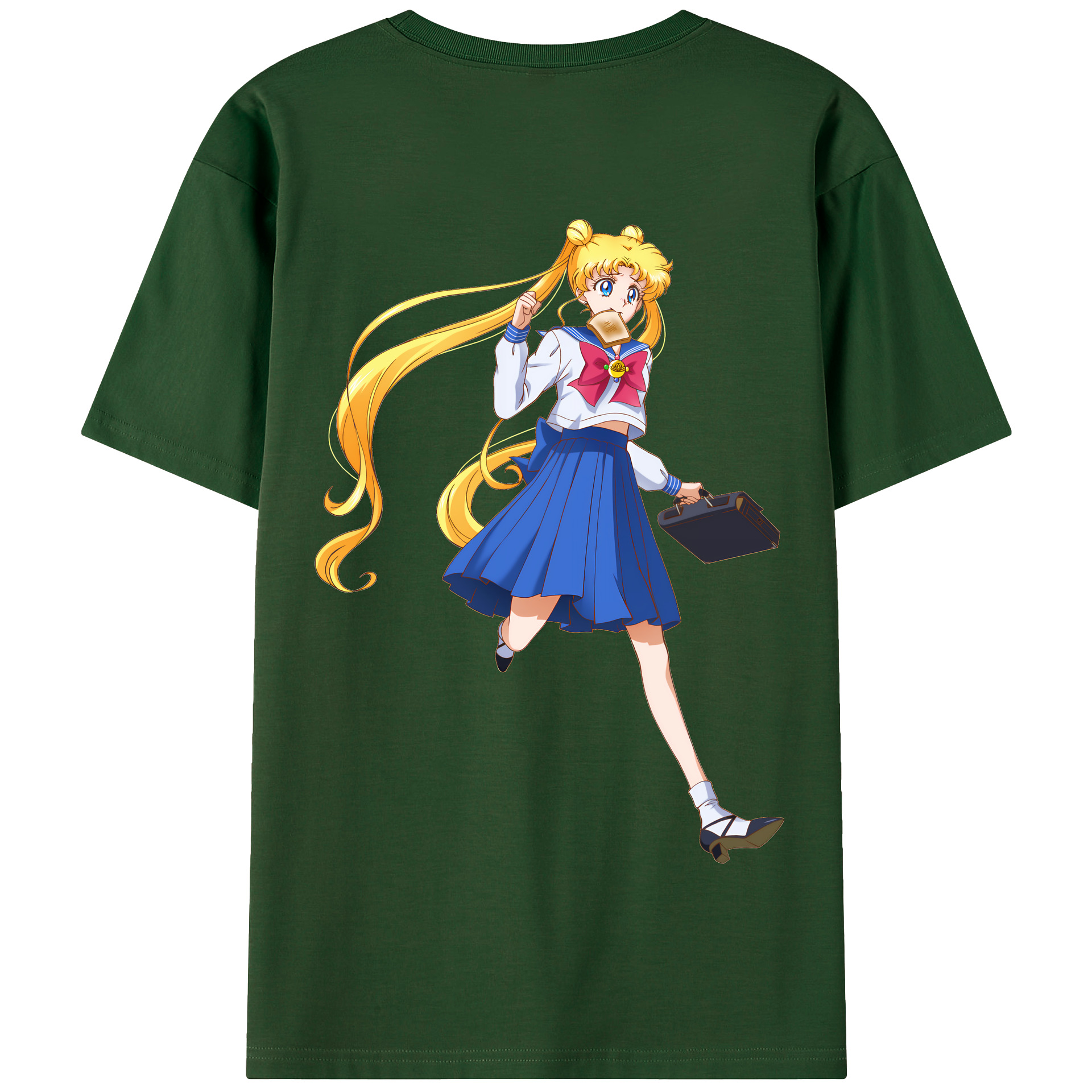 （画像用） 美少女戦士セーラームーン 愛野 美奈子 あいの みなこ Sailor Moon Aino Minako 綿100％半袖Tシャツ（背面プリント）